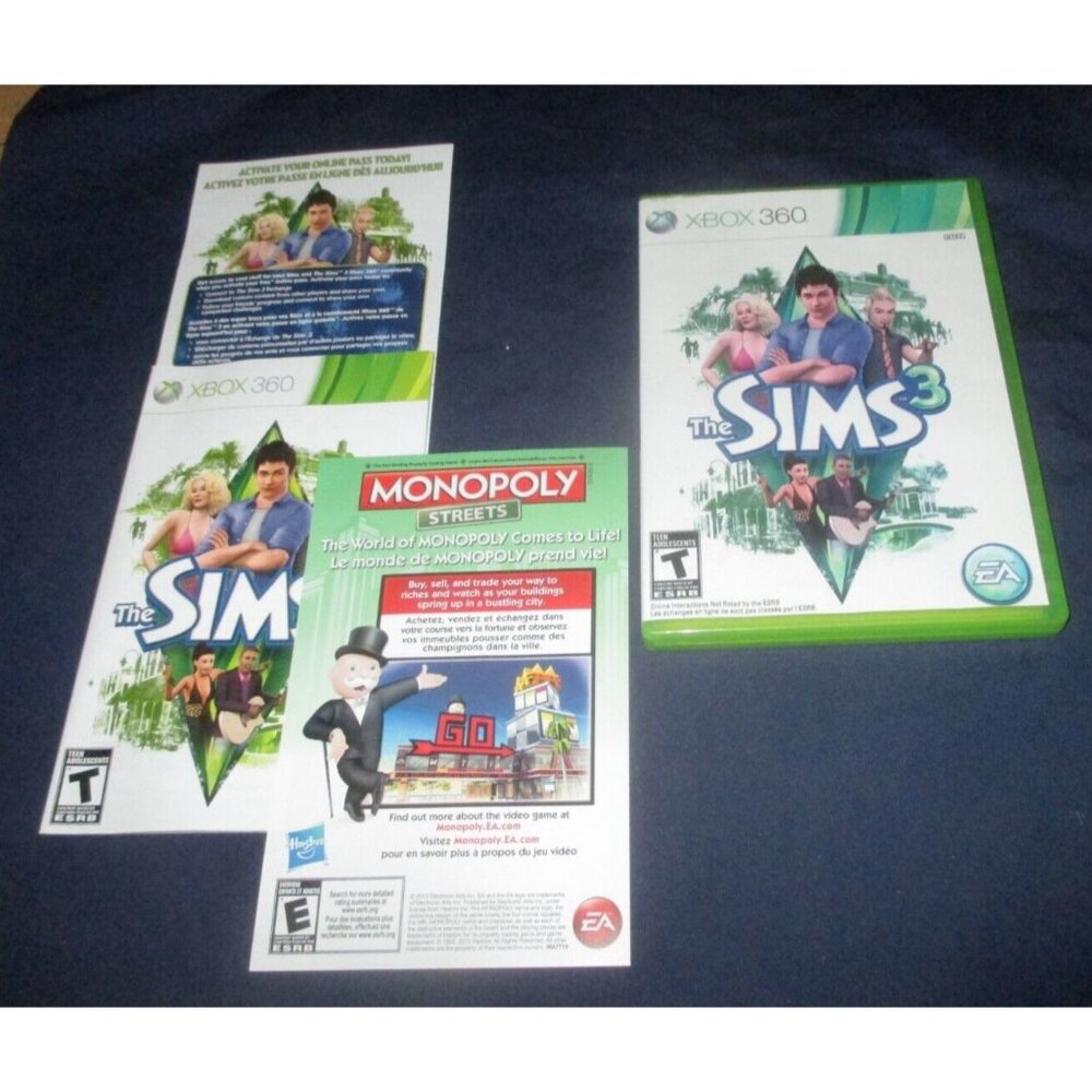 The Sims 3 (Microsoft Xbox 360, 2010) Complete